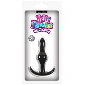 Черная анальная пробка Jelly Rancher T-Plug Wave - 9,7 см.